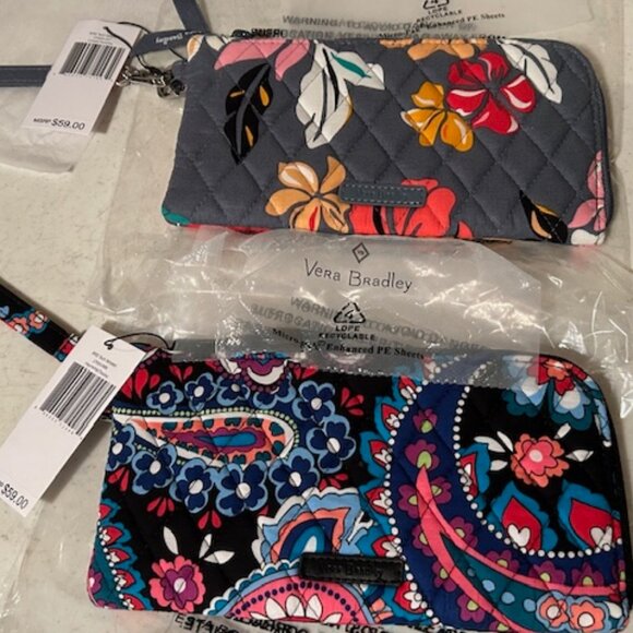 2 nwt VERA BRADLEY Wallets with straps - Picture 1 of 5